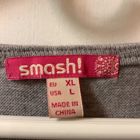 Grey Sweater with Black Flower - Picture 4 of 10